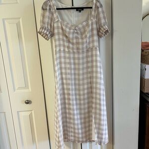 Lulu's Lilac Checkered Dress